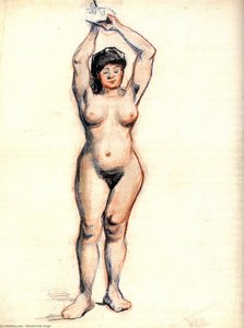 Standing Female Nude Seen From The Front — Vincent Willem Van Gogh
