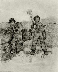 A Sower And A Man With A Spade — Vincent Willem Van Gogh, Post-impressionism