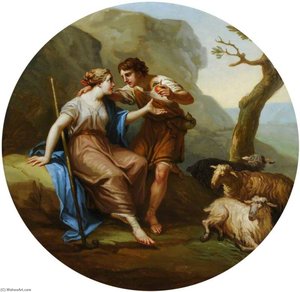 Daphnis Giving An Apple To Chloe — Antonio Zucchi
