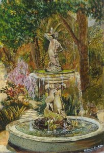 The Fountain At Monserrat, Portugal — Francis Ferdinand Maurice Cook