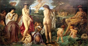 English The Judgement Of Paris Deutsch Das Urteil Des Paris Русский Суд Париса — Anselm Feuerbach, Romanticism