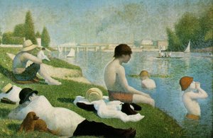 Une Baignade, Asniéres, Ng, Lond — Georges Seurat