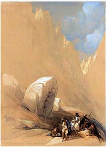 The Rock Of Moses, Wady-el-leja, Mount Horeb — David Roberts