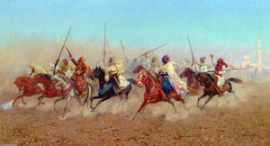 Charging Horsemen Outside The Northern Cemetery