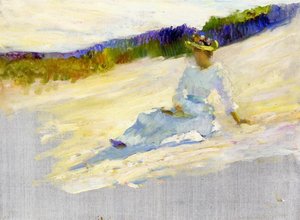 Sunlight, Girl On Beach, Avalon — Robert Henri