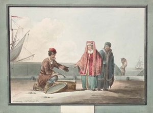 A Russian Peasant Selling Fish