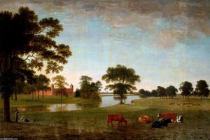 View In Osterley Park With Two Children