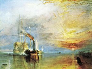 The Fighting Temeraire'', Tugged To Her Last Berth To Be Broken Up, 1838'' — Joseph Mallord William Turner, Romanticism