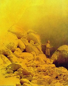 Sinbad In The Valley Of The Diamonds — Maxfield Parrish