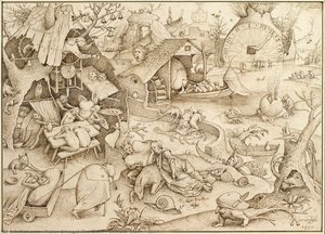 Desidia (sloth), 1557 — Pieter Bruegel The Elder, Northern Renaissance