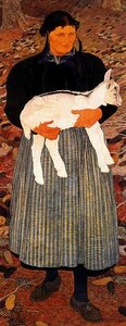 Woman With Kid — Ernest Biéler