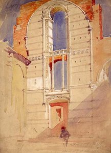 End of Nave of Old Domo, Sienna, (painting)