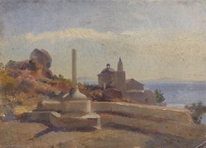 Ruins Against A Seascape — Thomas Stuart Smith