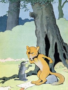 Grimbeau The Badger And Renard The Fox — Benjamin Rabier