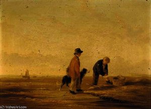 The End Of The Day; And Boys Crabbing — William Collins, Dutch Golden Age Realism