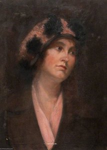 Girl's Head (Pink Hat with Rosettes)