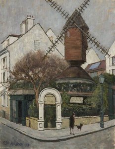 Rue Lepic And Windmill, Montmartre — Geoffrey Scowcroft Fletcher