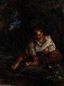 Boy Fishing — William James Müller