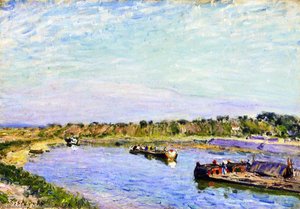The Port Of Saint Mammes, Morning — Alfred Sisley