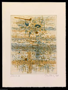 Sunshine With Showers, State 3, From The Portfolio A Genesis — Gabor Peterdi