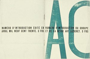 Cover Of The Launch Issue Of Art Concret — Theo Van Doesburg