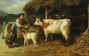 Cattle And Figures — Edward Charles Barnes