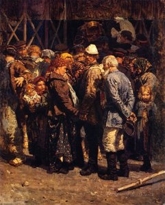 A Group Saying Farewell — Konstantin Apollonovich Savitsky