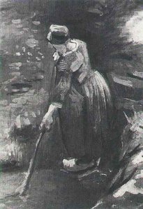 Peasant Woman Raking — Vincent Willem Van Gogh