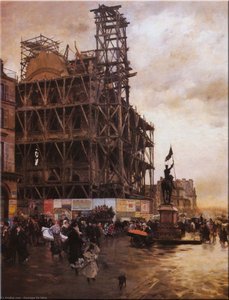 The Place Des Pyramides, Paris — Giuseppe De Nittis