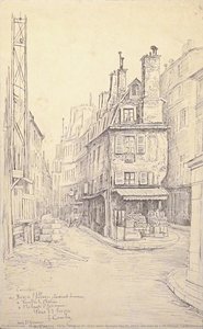 Paris, Carrefour Près Saint Germain Des Prés, Des Rues De L'abbaye, Cardinal Lemoine, De Bourbon Le Château, Et De L'echaudé St Germain — Fernand Combes