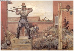 El Monton De Estiercol — Carl Larsson
