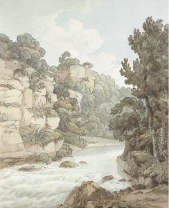 The River Near Hawthornden, Devon — John White Abbott