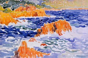 Rocks At Trayas — Henri Edmond Cross, Impressionism