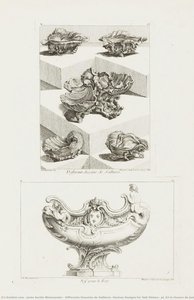 Differents Desseins De Sallieres [various Designs For Salt Dishes], Pl. 63 In Oeuvre De Juste-aurele Meissonnier — Juste Aurèle Meissonnier
