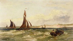 Sailing Vessels Off The Coast