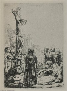 The Crucifixion, A Square Small Plate — Rembrandt Van Rijn
