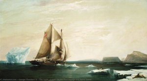 The Yacht 'isabel' On The First Voyage Into Smith Sound — George Chambers Ii