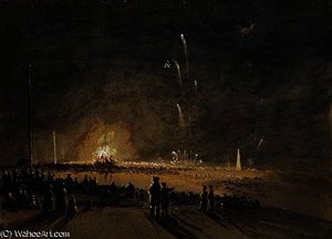 A fireworks display