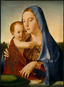 Madonna And Child, C. - (58.9x43.7) — Antonello Di Giovanni Di Antonio (antonello Da Messina)