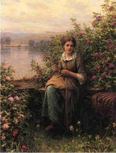 Mending — Daniel Ridgway Knight