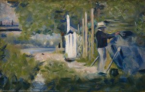 Man Painting A Boat — Georges Seurat