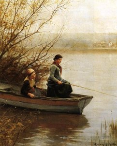 Fishing — Daniel Ridgway Knight