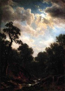 Moonlit Landscape 2 — Albert Bierstadt