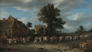 The Village Holiday — David Teniers The Younger, Flemish Baroque