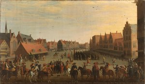 The Disbanding of the "Waardgelders" (Mercenaries in the Pay of the Town Government) by Prince Maurits in Utrecht, 31 July 1618, Joost Cornelisz Droochsloot, 1625