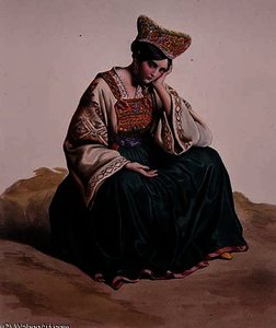 Young girl in Calabrian dress,