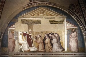 Scenes From The Life Of Saint Francis: 5. Confirmation Of The Rule (bardi Chapel, Santa Croce, Florence) — Giotto Di Bondone, Renaissance Humanism