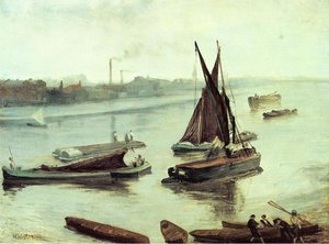 Grey And Silver: Old Battersea Reach — James Abbott Mcneill Whistler