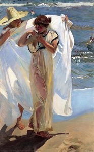 After A Bathe — Joaquín Sorolla Y Bastida, Impressionistic Realism