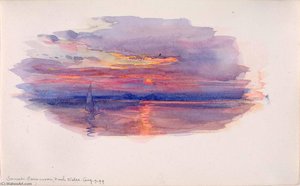 Sunset, Caernarvon, North Wales — George Elbert Burr